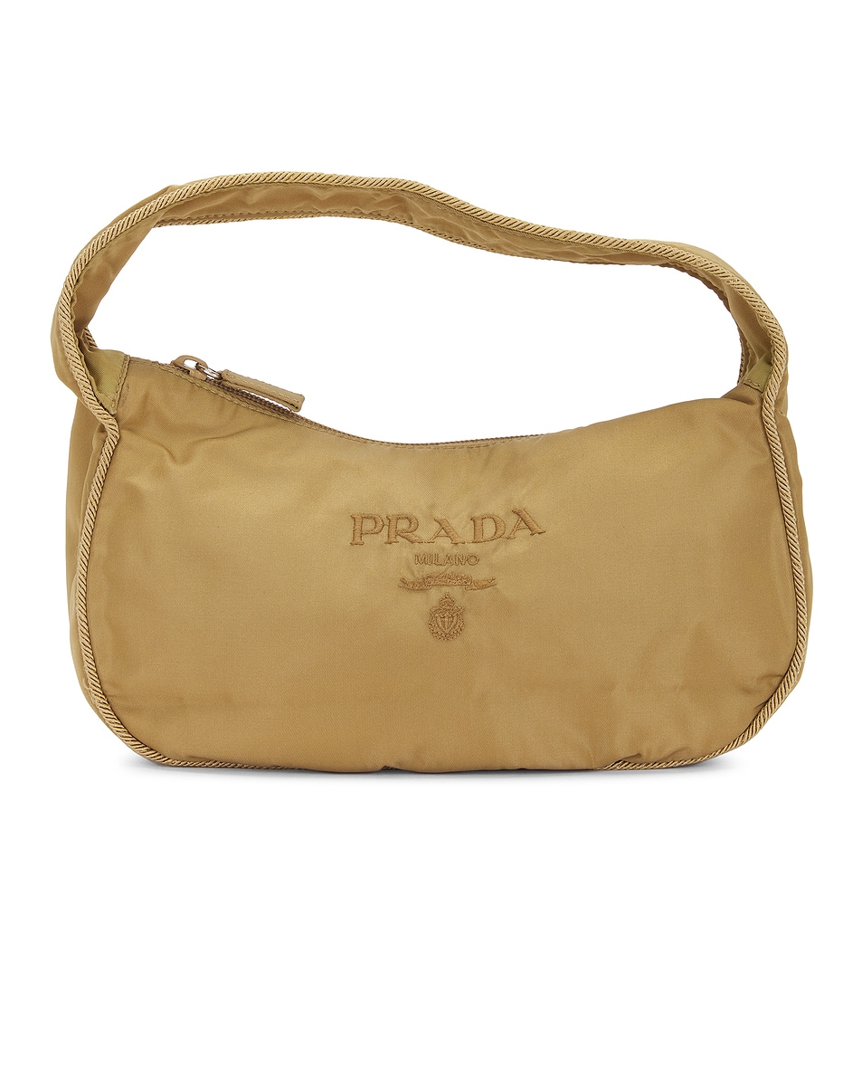 Image 1 of FWRD Renew Prada Nylon Shoulder Bag in Beige