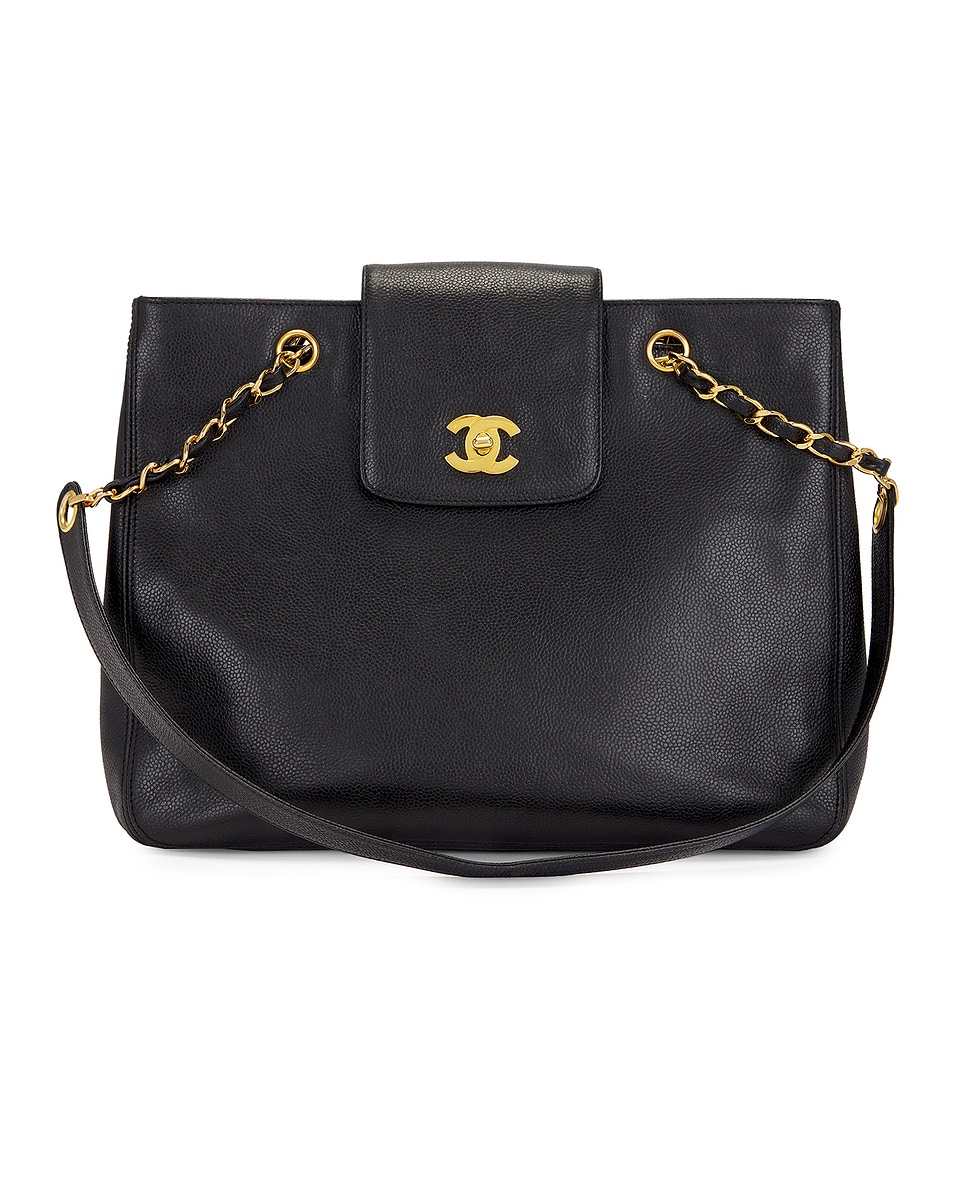 Image 1 of FWRD Renew Chanel Caviar Tote Bag in Black