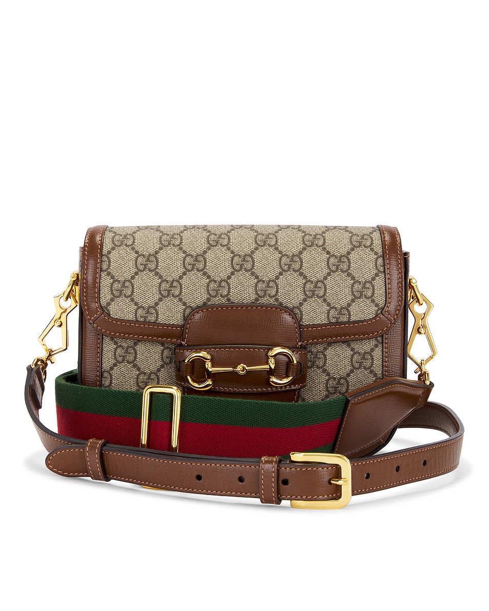 Image 1 of FWRD Renew Gucci GG Supreme Shoulder Bag in Brown