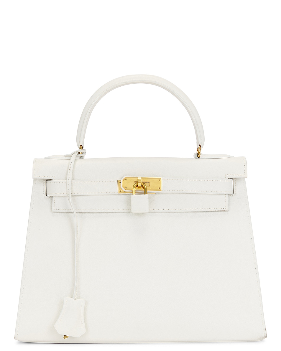 Image 1 of FWRD Renew Hermes Evercolor Kelly 28 Handbag in White