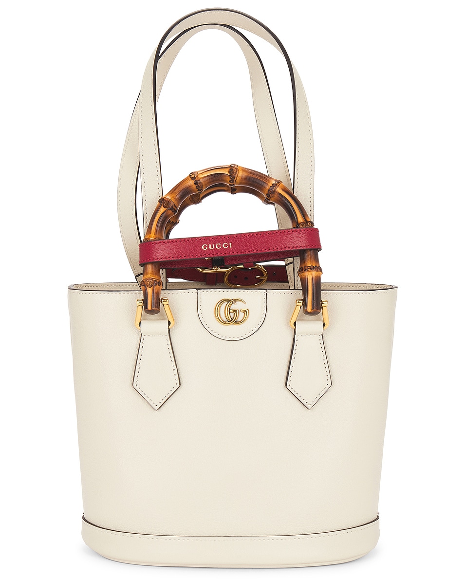 Image 1 of FWRD Renew Gucci Diana Tote Bag in White