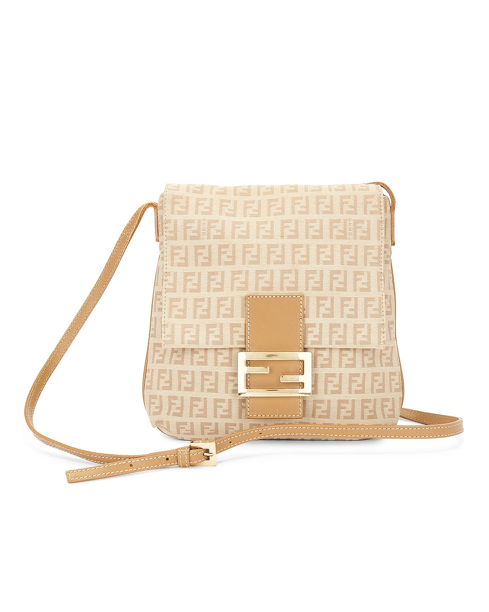 Image 1 of FWRD Renew Fendi Mama Zucchino Shoulder Bag in Ivory