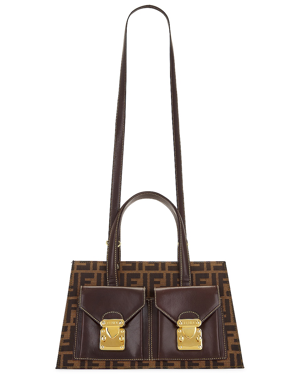 Image 1 of FWRD Renew Fendi VIntage Zucca Satchel in Brown