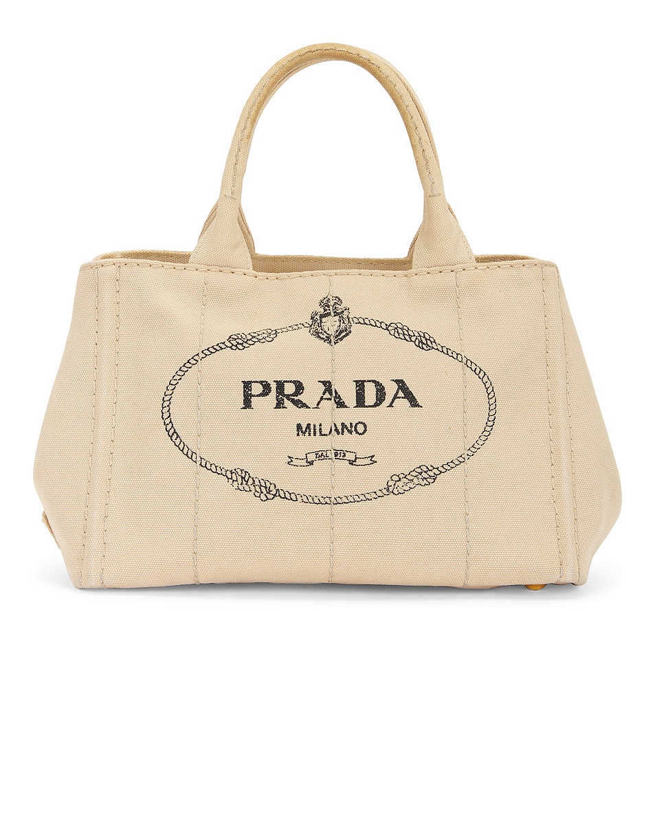 Image 1 of FWRD Renew Prada Canapa Tote Bag in Neutral