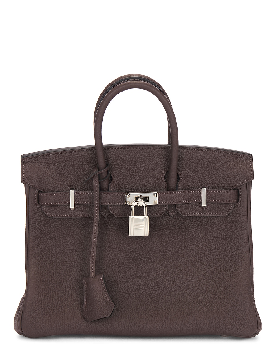 Image 1 of FWRD Renew Hermes Togo Birkin 25 Handbag in Chocolate