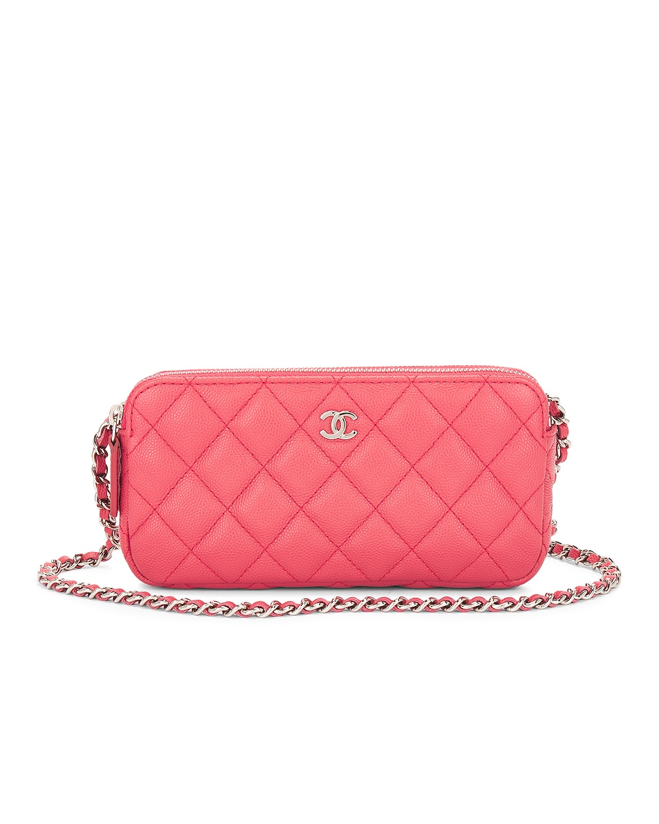 Image 1 of FWRD Renew Chanel Caviar Wallet On Chain in Brick