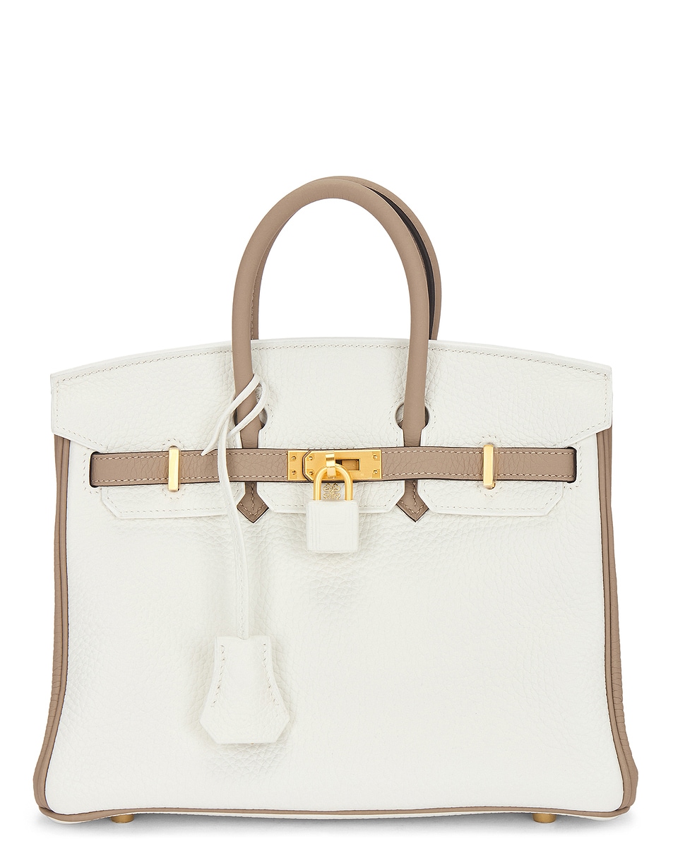 Image 1 of FWRD Renew Hermes Clemence Birkin 25 Handbag in White