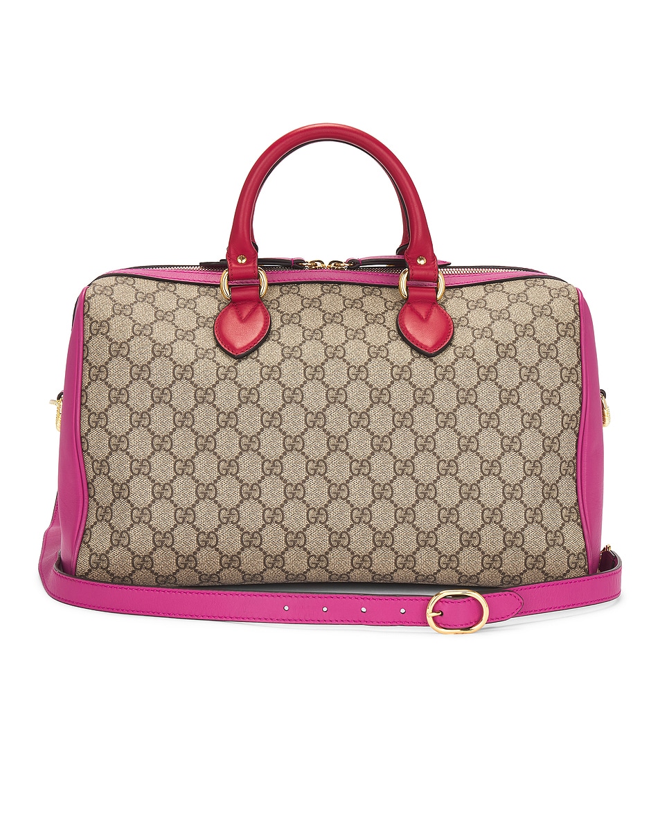 Image 1 of FWRD Renew Gucci GG Supreme Boston Bag in Beige