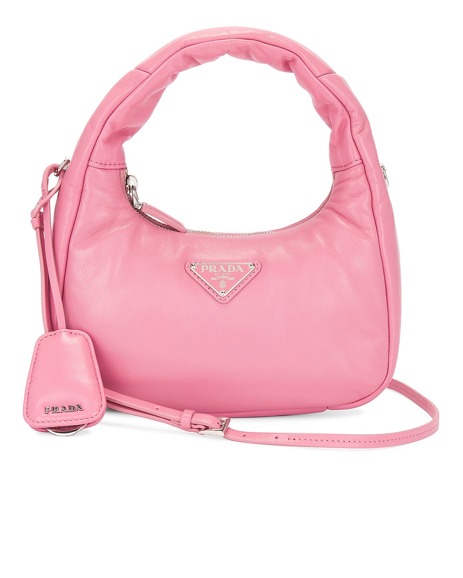 Image 1 of FWRD Renew Prada Lambskin Hobo Bag in Pink