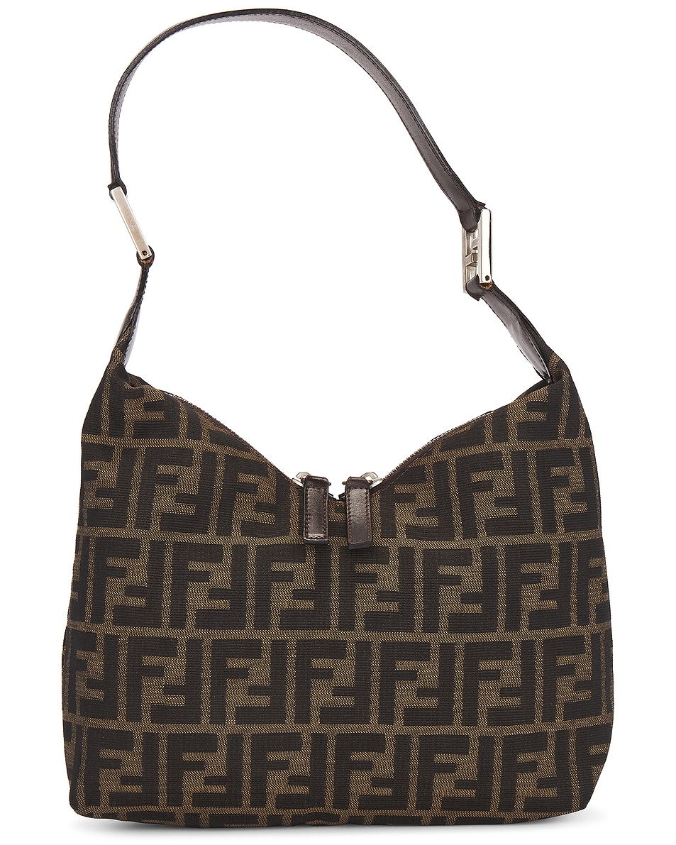 Image 1 of FWRD Renew Fendi Zucca Shoulder Bag in Brown