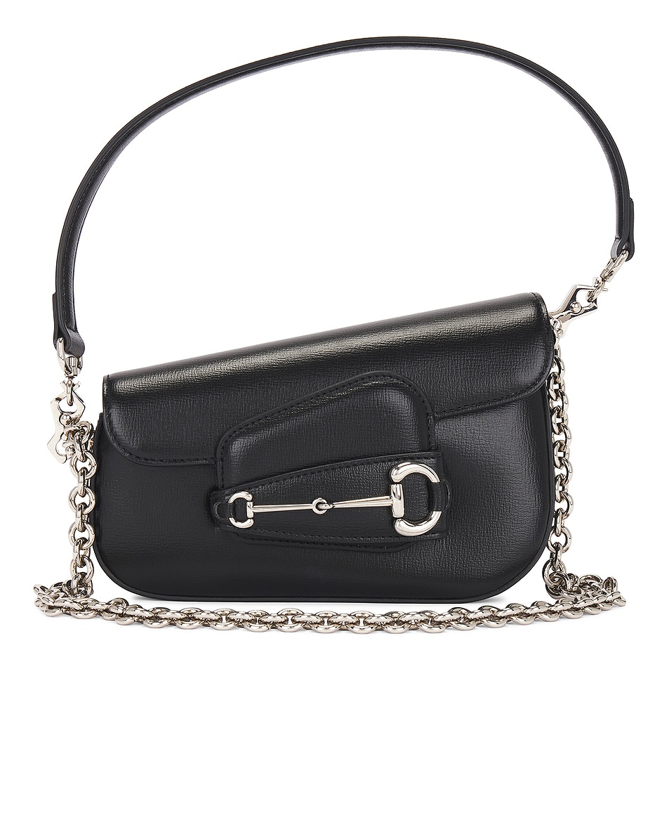 Image 1 of FWRD Renew Gucci Horsebit 1955 Shoulder Bag in Black