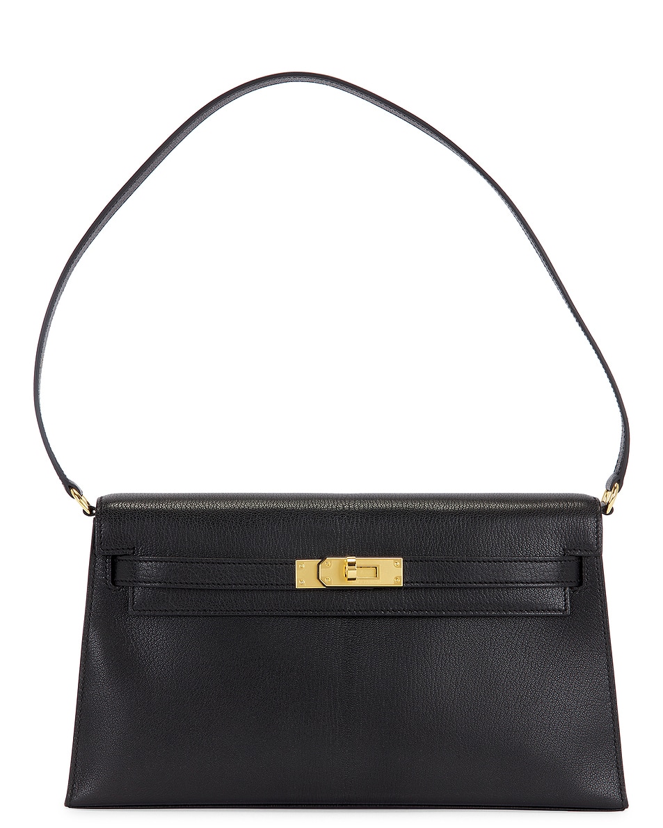 Image 1 of FWRD Renew Hermes Chevre Kelly Elan Shoulder Bag in Black