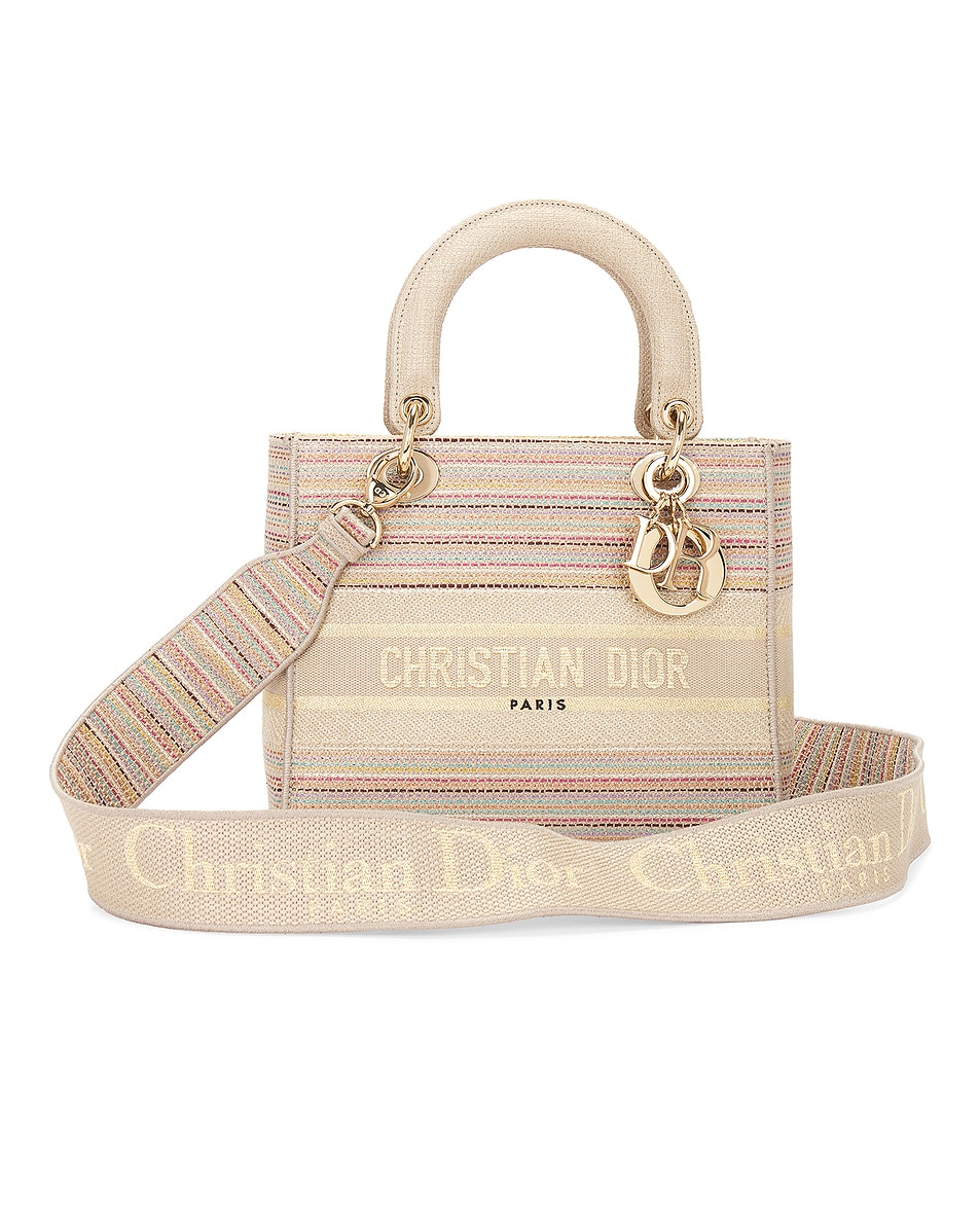 Image 1 of FWRD Renew Dior Lady Handbag in Beige