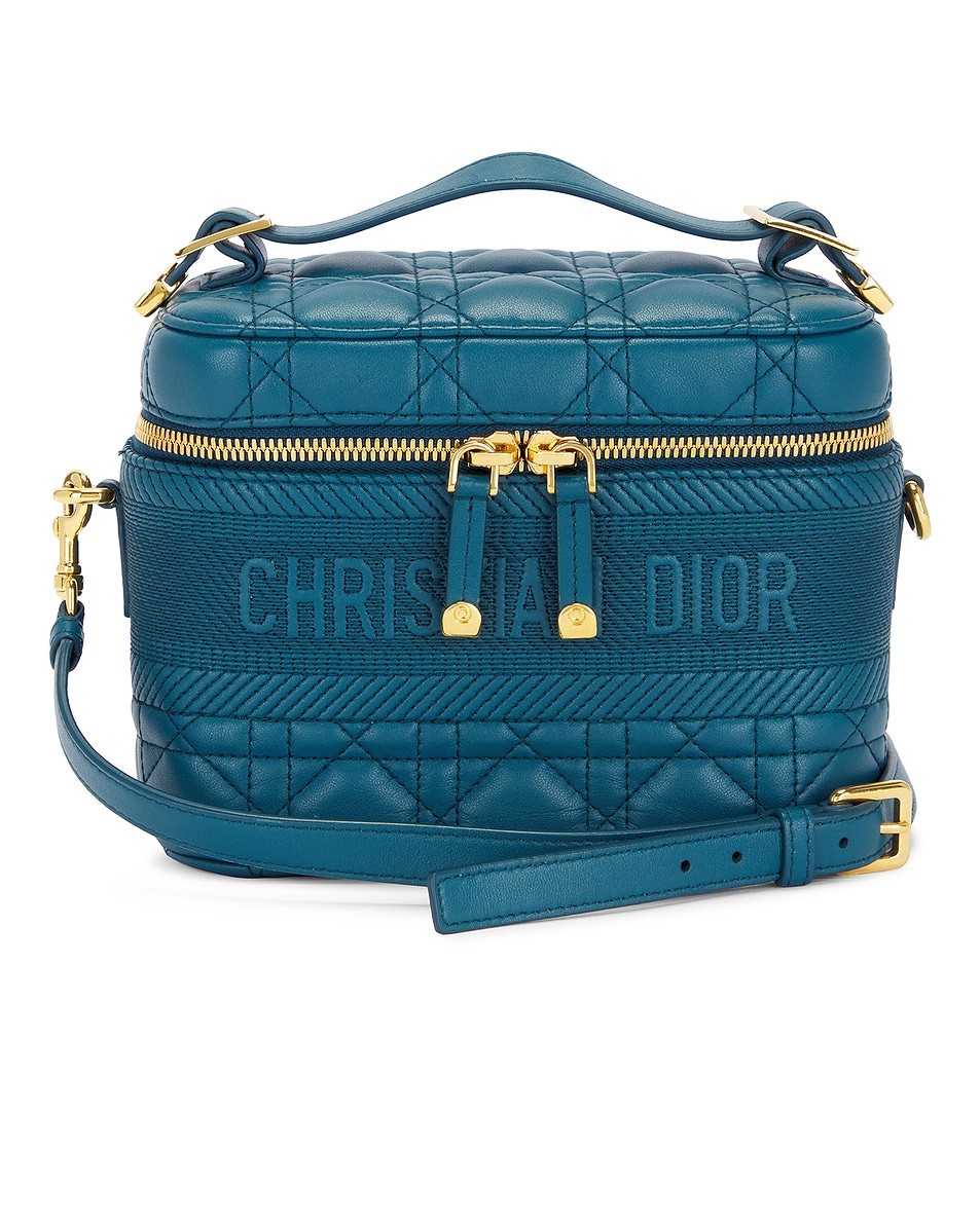 Image 1 of FWRD Renew Dior Calfskin Vanity Shoulder Bag in Blue