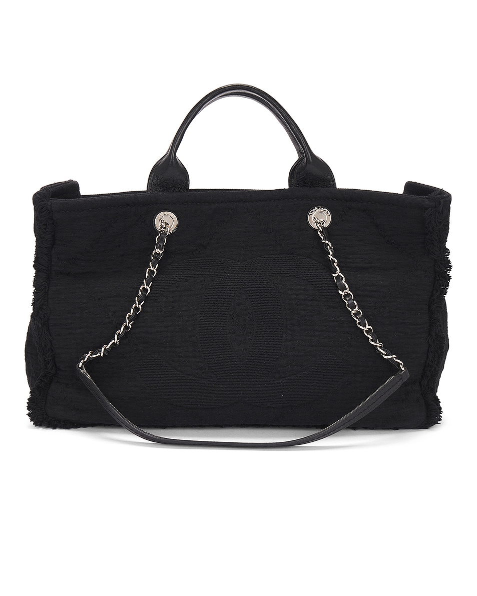 Image 1 of FWRD Renew Chanel Double Face Shopping Tote Bag in Black