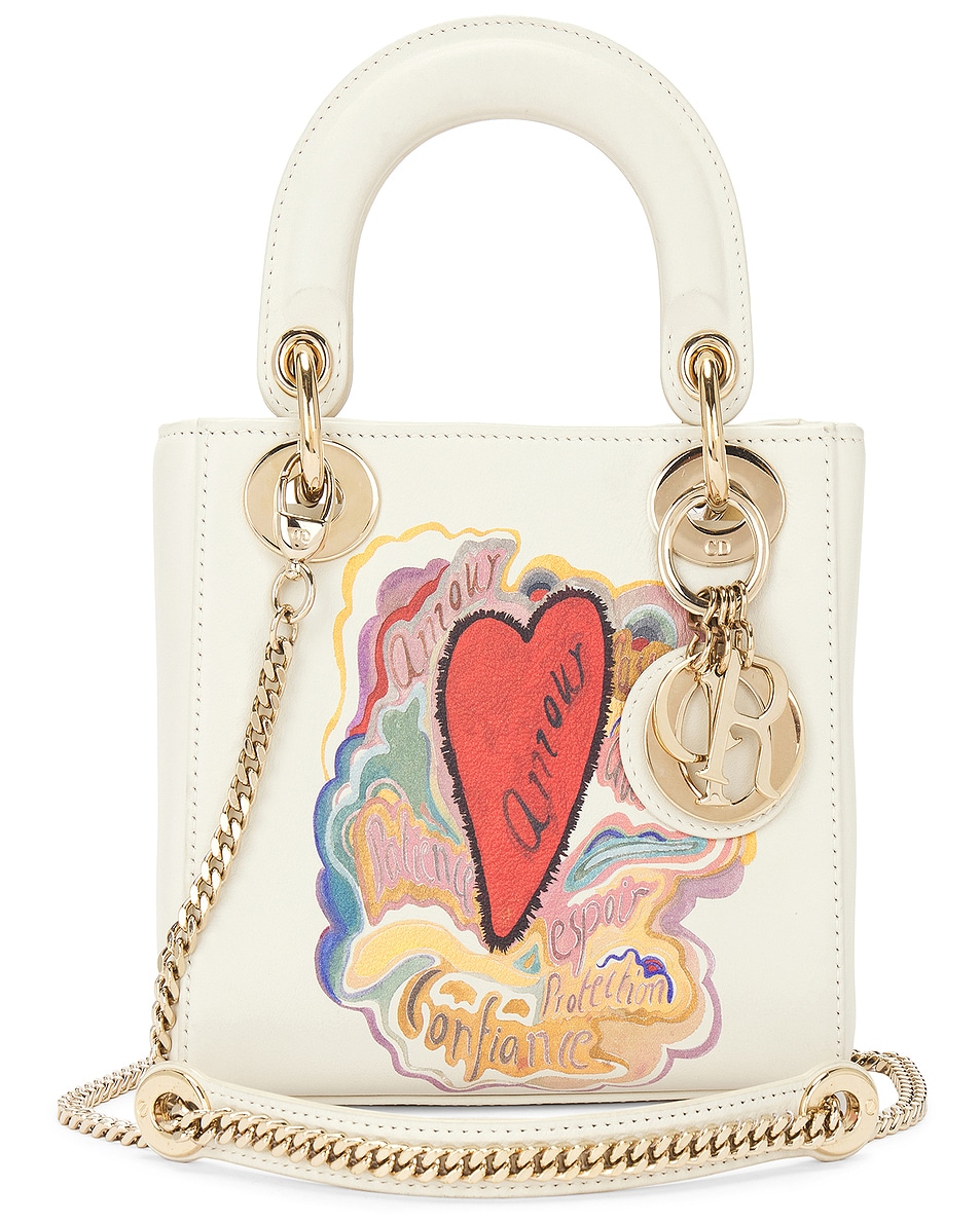 Image 1 of FWRD Renew Dior X Niki De Saint Phalle Mini Dioramour Lady Handbag in White