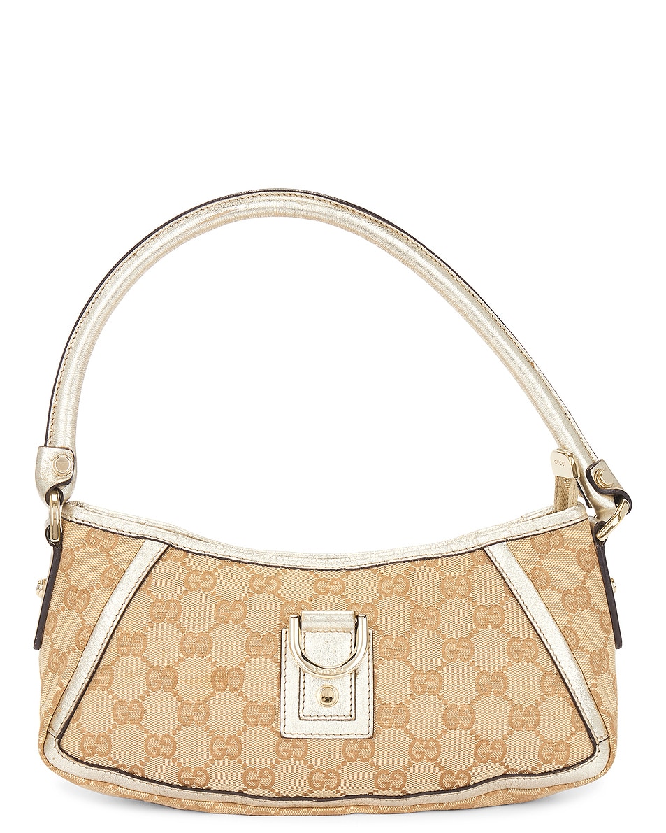 Image 1 of FWRD Renew Gucci Abbey Pochette Shoulder Bag in Beige