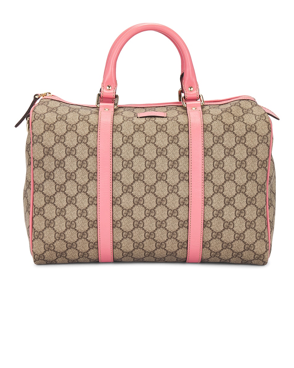 Image 1 of FWRD Renew Gucci GG Boston Bag in Beige