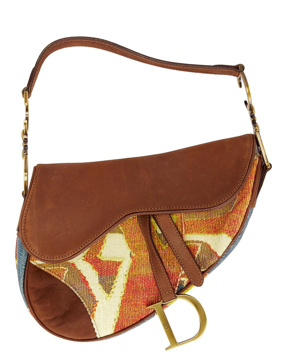 Image 1 of FWRD Renew Dior Saddle Bag in Brown