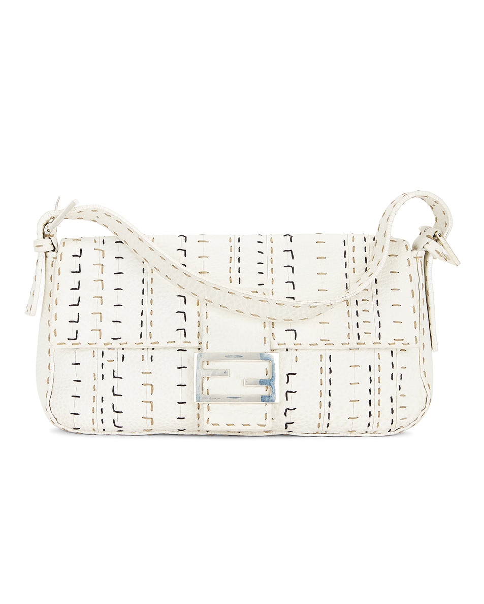 Image 1 of FWRD Renew Fendi Selleria Shoulder Bag in White