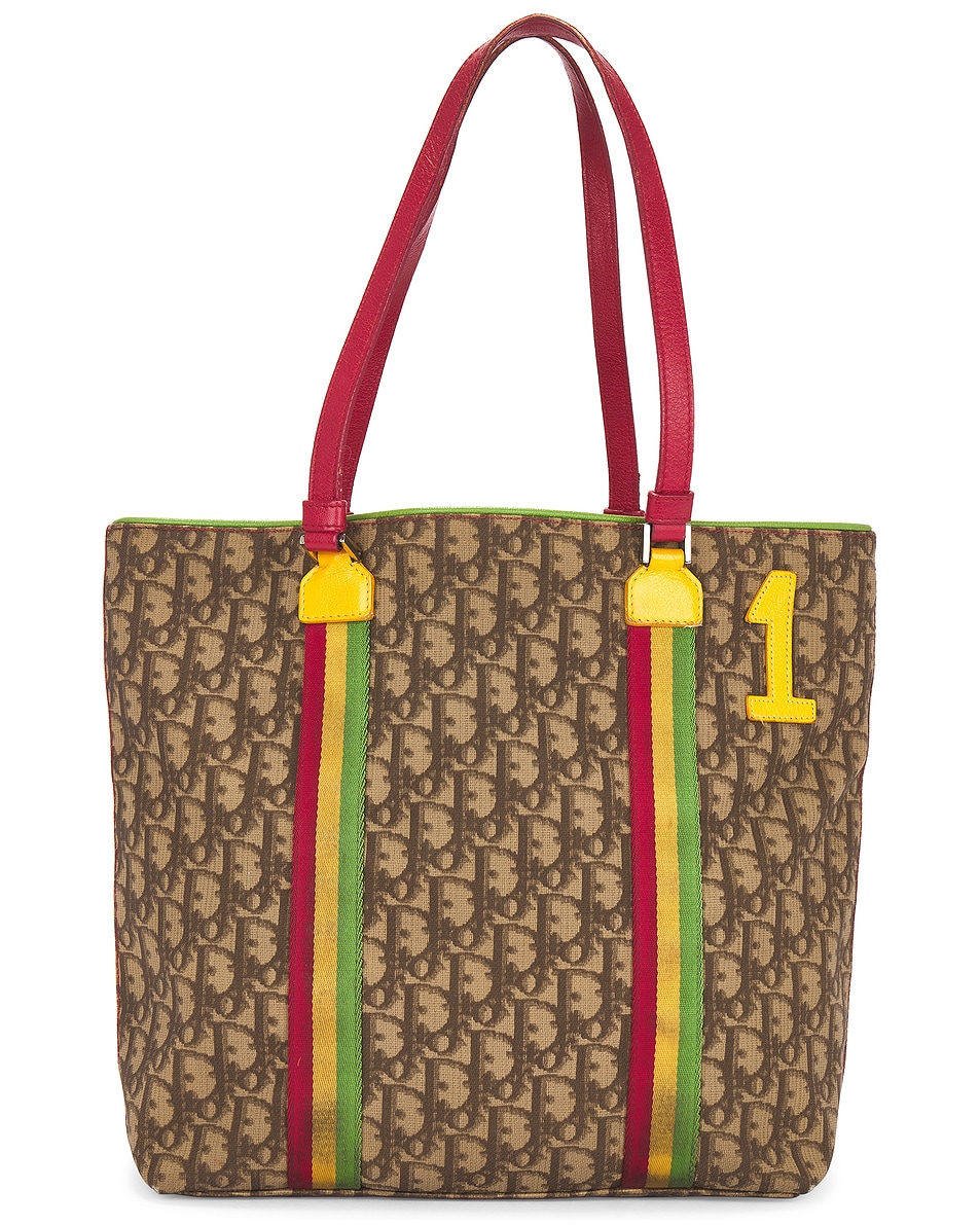 Image 1 of FWRD Renew Dior Rasta Trotter Tote Bag in Beige