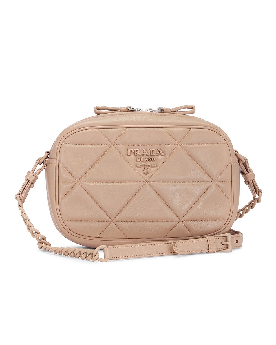 Image 1 of FWRD Renew Prada Nappa-Leather Shoulder Bag in Powder Pink