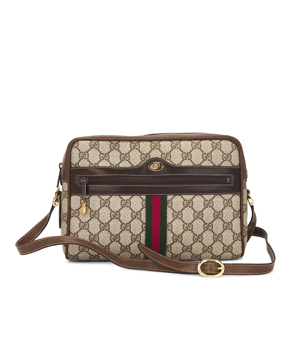 Image 1 of FWRD Renew Gucci Ophidia Shoulder Bag in Beige