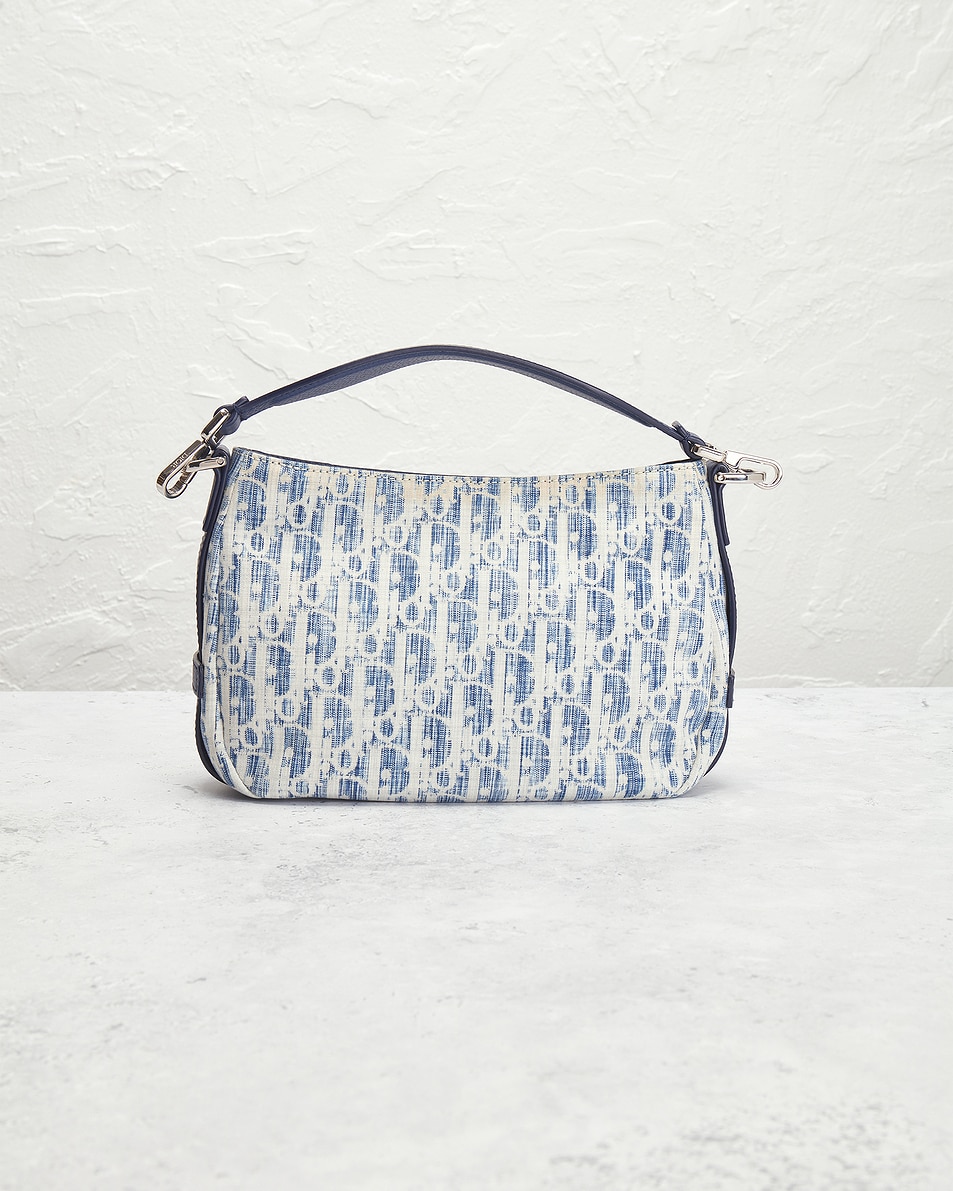 FWRD Renew Dior Oblique Kasuri Saddle Bag in Blue FWRD