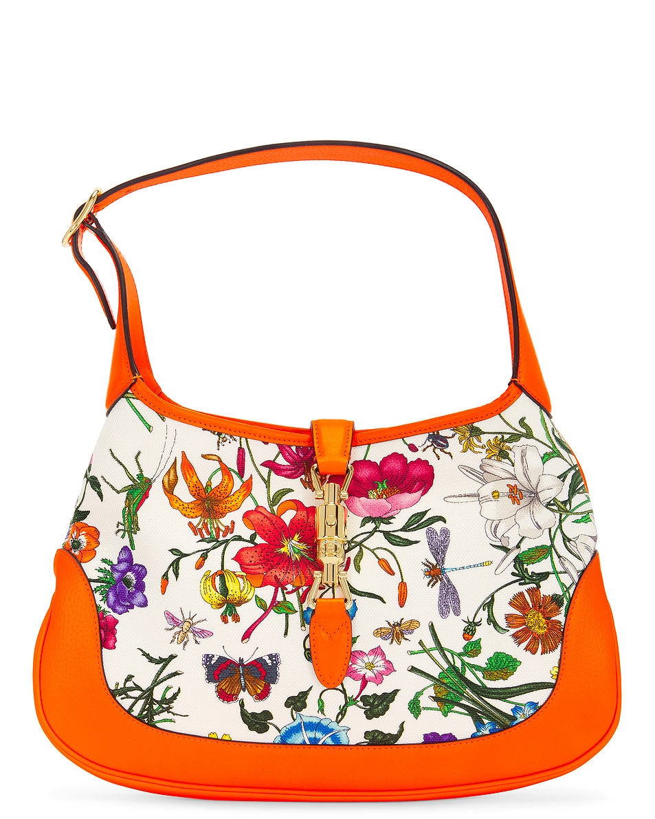 Image 1 of FWRD Renew Gucci Jackie Flora Hobo Bag in Multi