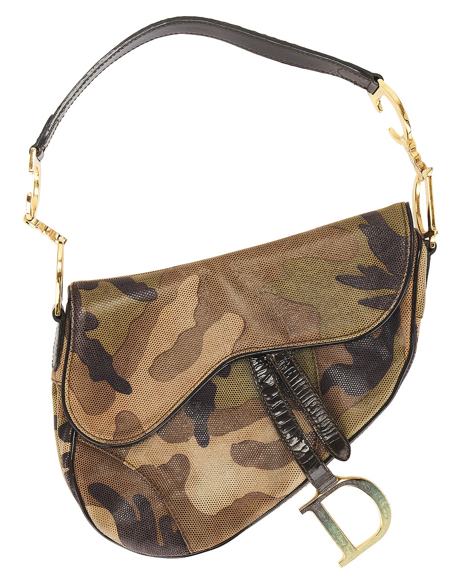 Image 1 of FWRD Renew Dior Camo Saddle Bag in Multi