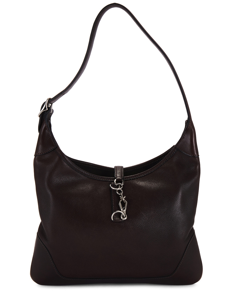 Image 1 of FWRD Renew Hermes Trim 31 Handbag in Chocolate