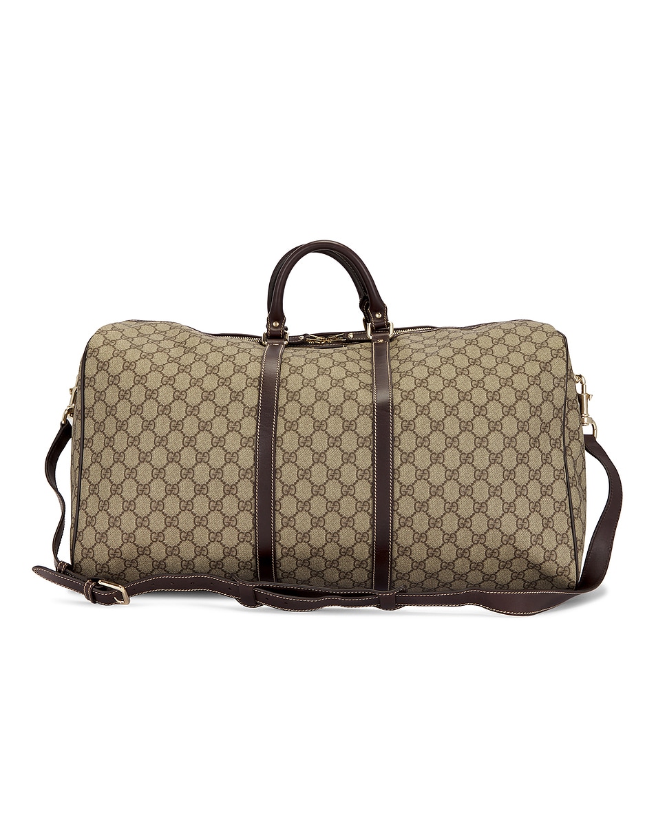 Image 1 of FWRD Renew Gucci GG Canvas Boston Bag in Beige