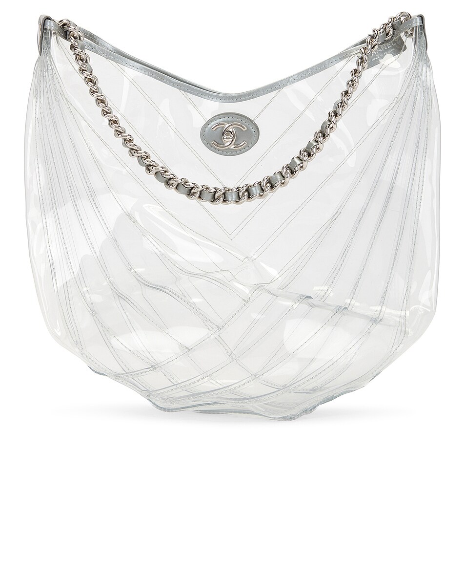 Image 1 of FWRD Renew Chanel Droplet Hobo Bag in Clear