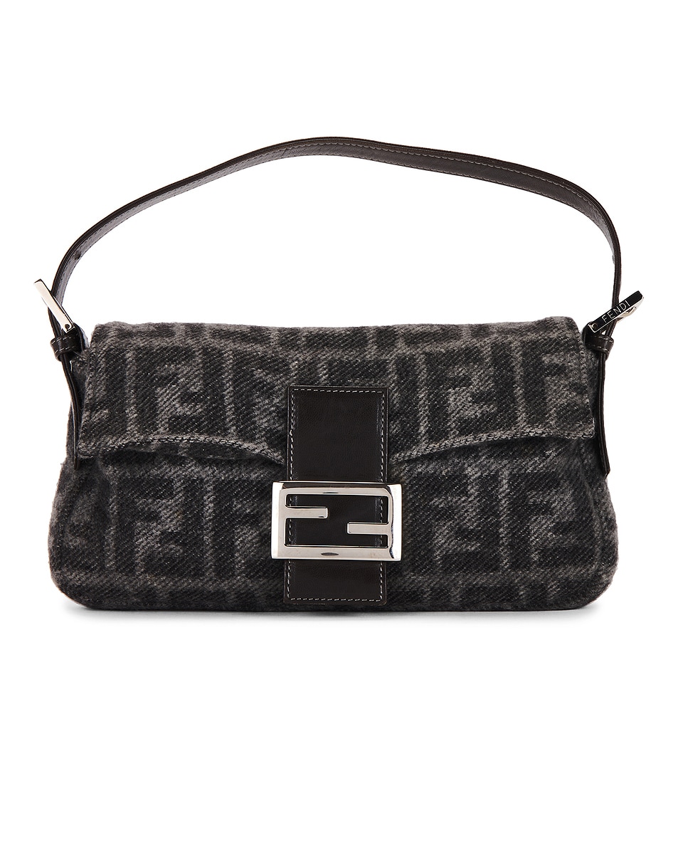 Image 1 of FWRD Renew Fendi Mama Baguette Shoulder Bag in Grey