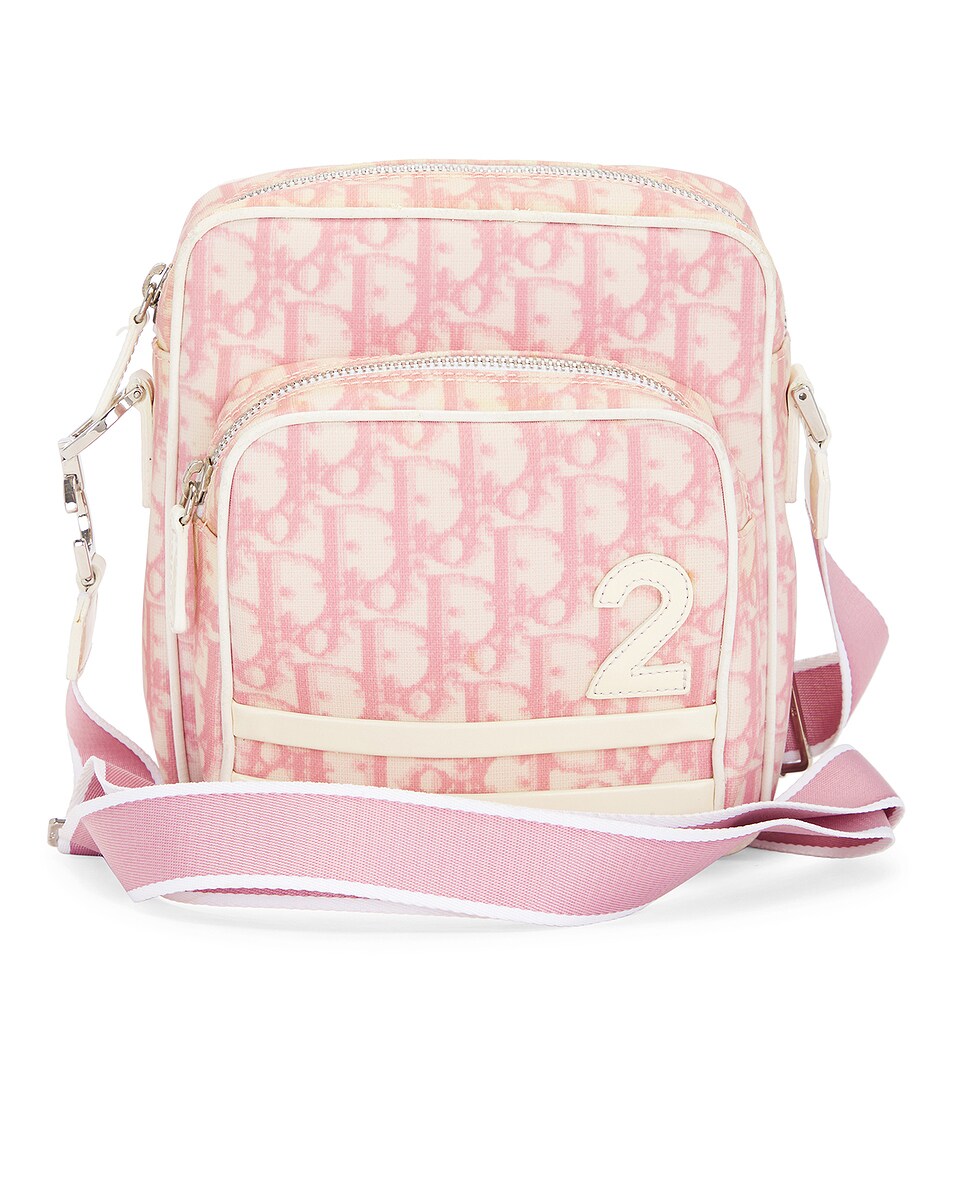 Image 1 of FWRD Renew Dior Diorissimo Girly Trotter Messenger Bag in Pink