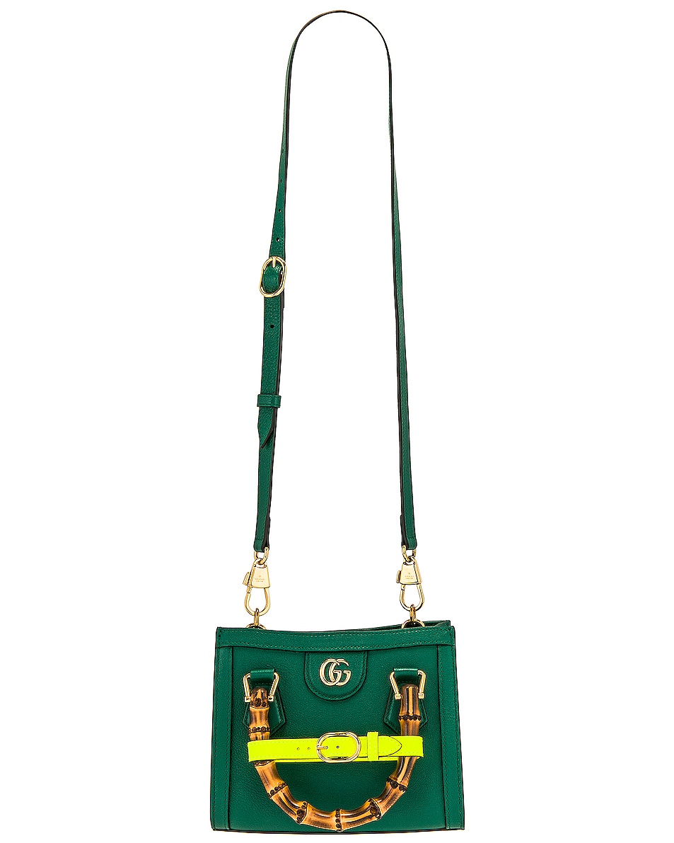 Image 1 of FWRD Renew Gucci Diana Tote Bag in Green