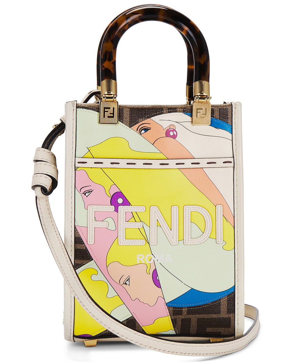 Image 1 of FWRD Renew Fendi Mini Sunshine Shopper Tote Bag in Multi