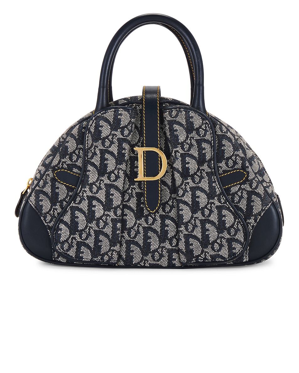 Image 1 of FWRD Renew Dior Trotter Handbag in Navy