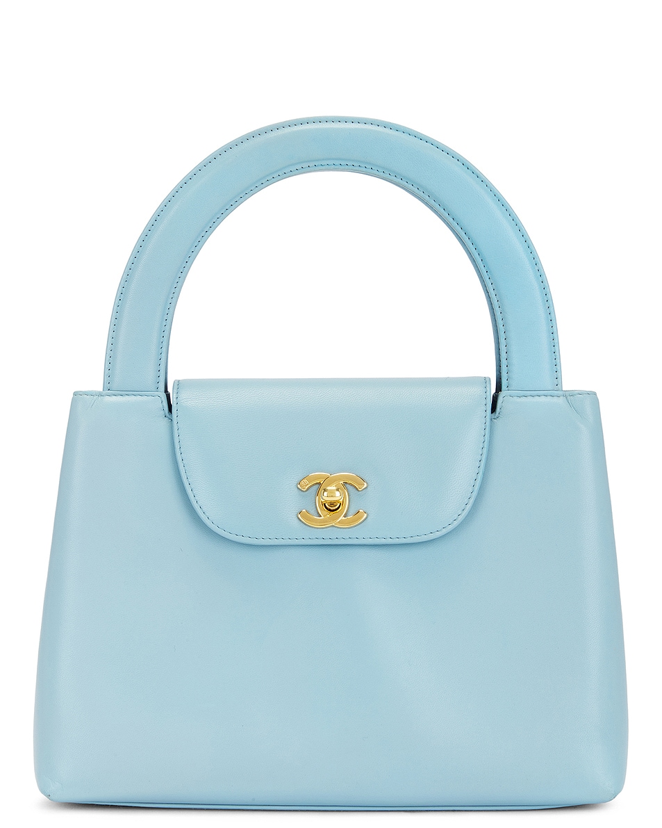 Image 1 of FWRD Renew Chanel Lambskin Kelly Handbag in Blue