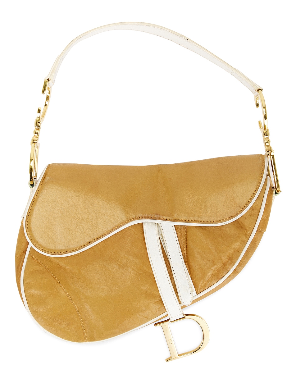 Image 1 of FWRD Renew Dior Saddle Bag in Camel