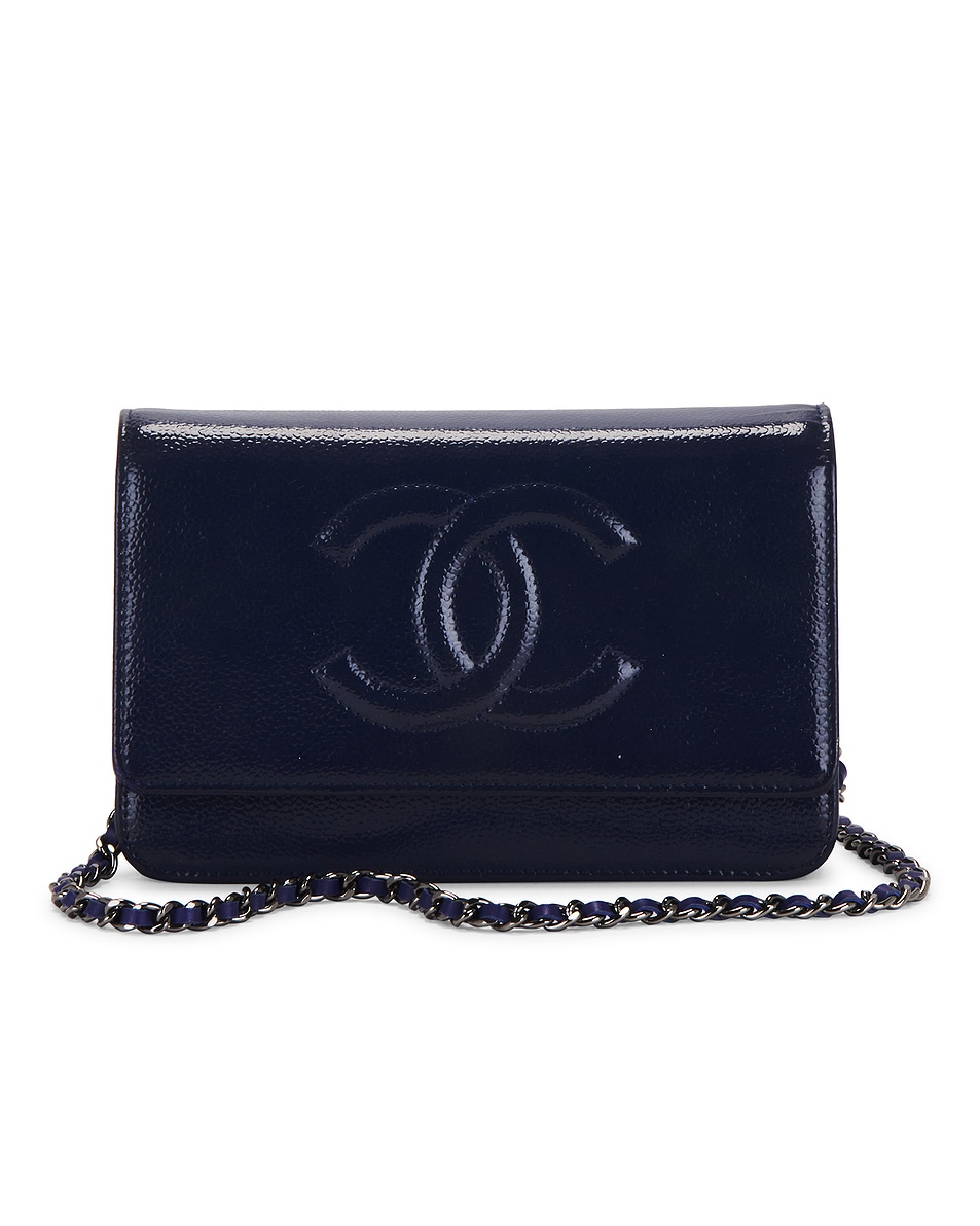 Image 1 of FWRD Renew Chanel Timeless Wallet on Chain in Blue