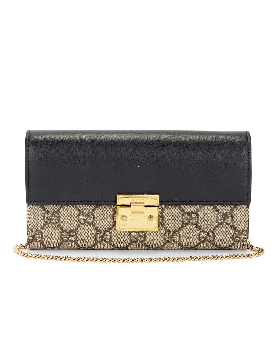 Image 1 of FWRD Renew Gucci GG Supreme Wallet On Chain in Beige