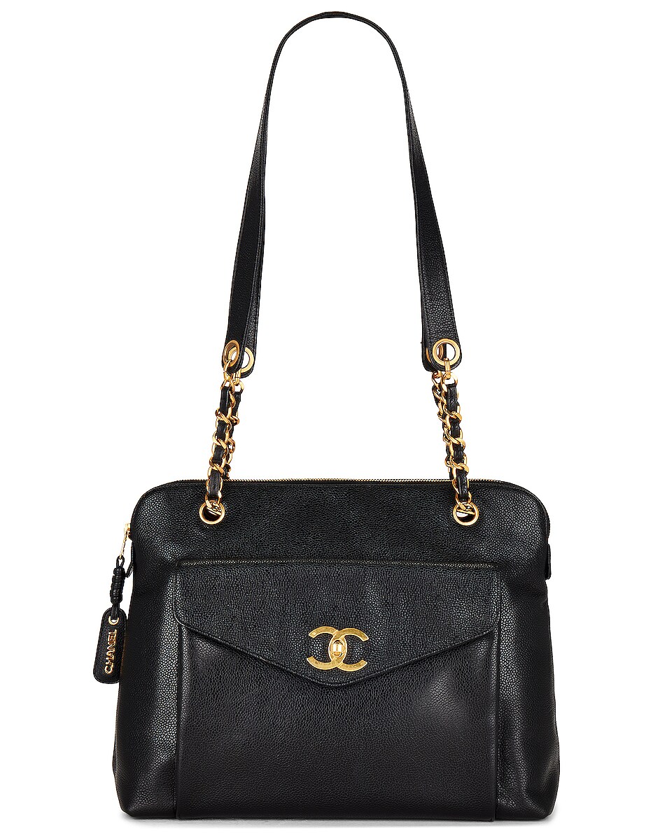 Image 1 of FWRD Renew Chanel Caviar Large Tote Bag in Black
