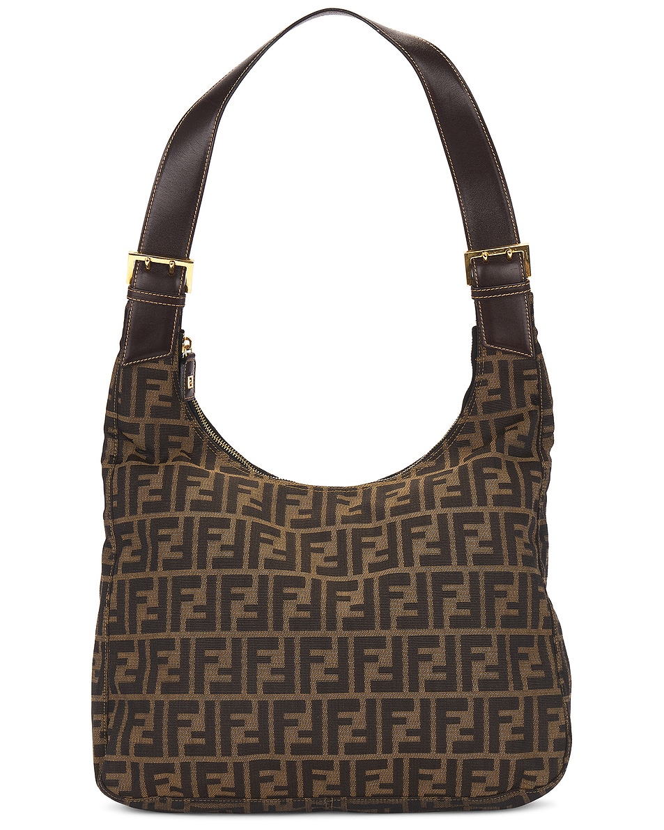 Image 1 of FWRD Renew Fendi Zucca Shoulder Bag in Brown