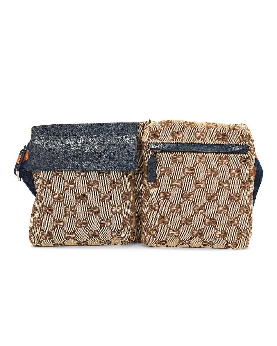 Image 1 of FWRD Renew Gucci GG Waist Bag in Brown