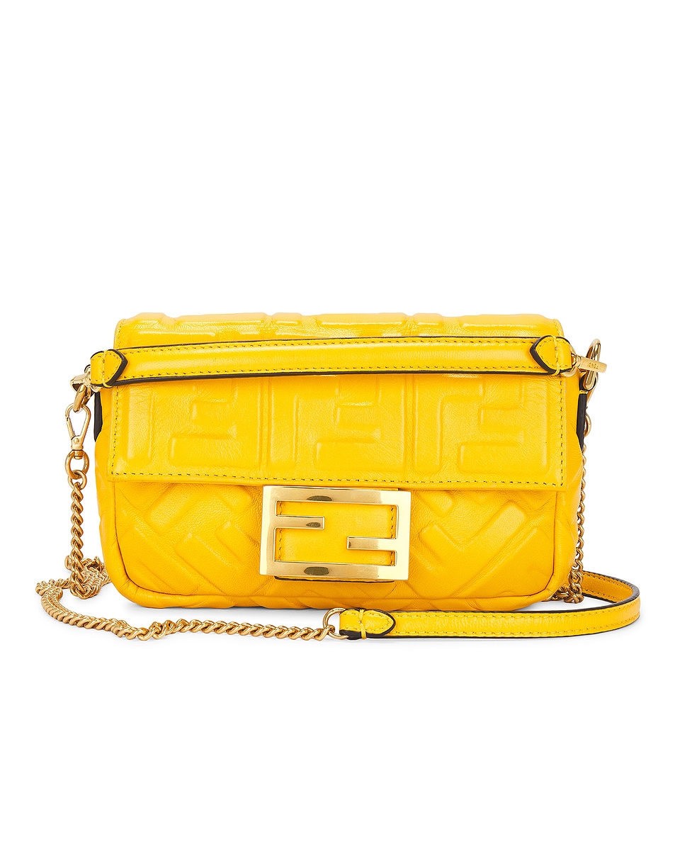 Image 1 of FWRD Renew Fendi Baguette Shoulder Bag in Yellow