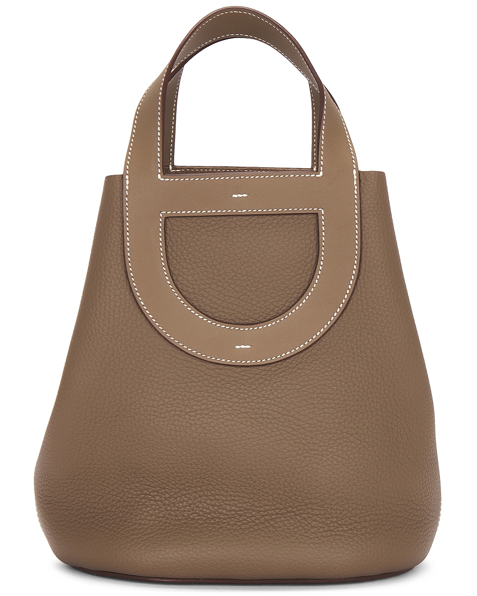 Image 1 of FWRD Renew Hermes Clemence & Swift In-The-Loop Handbag in Etoupe