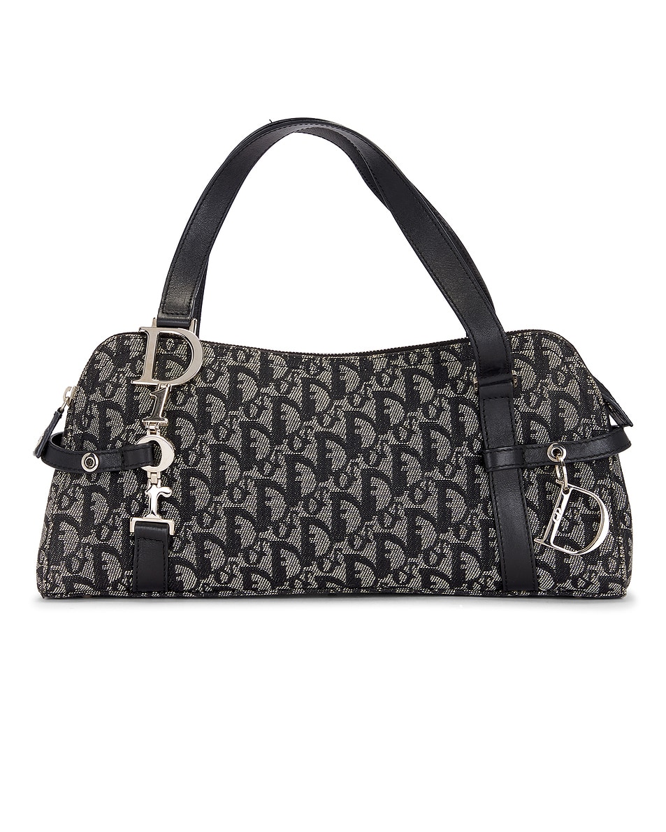 Image 1 of FWRD Renew Dior Trotter Shoulder Bag in Navy