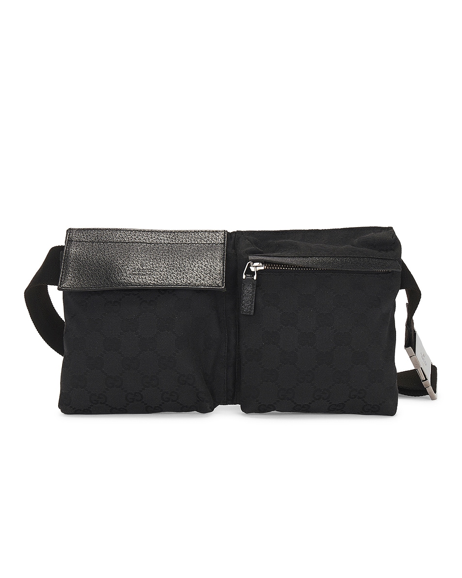 Image 1 of FWRD Renew Gucci GG Waist Bag in Black