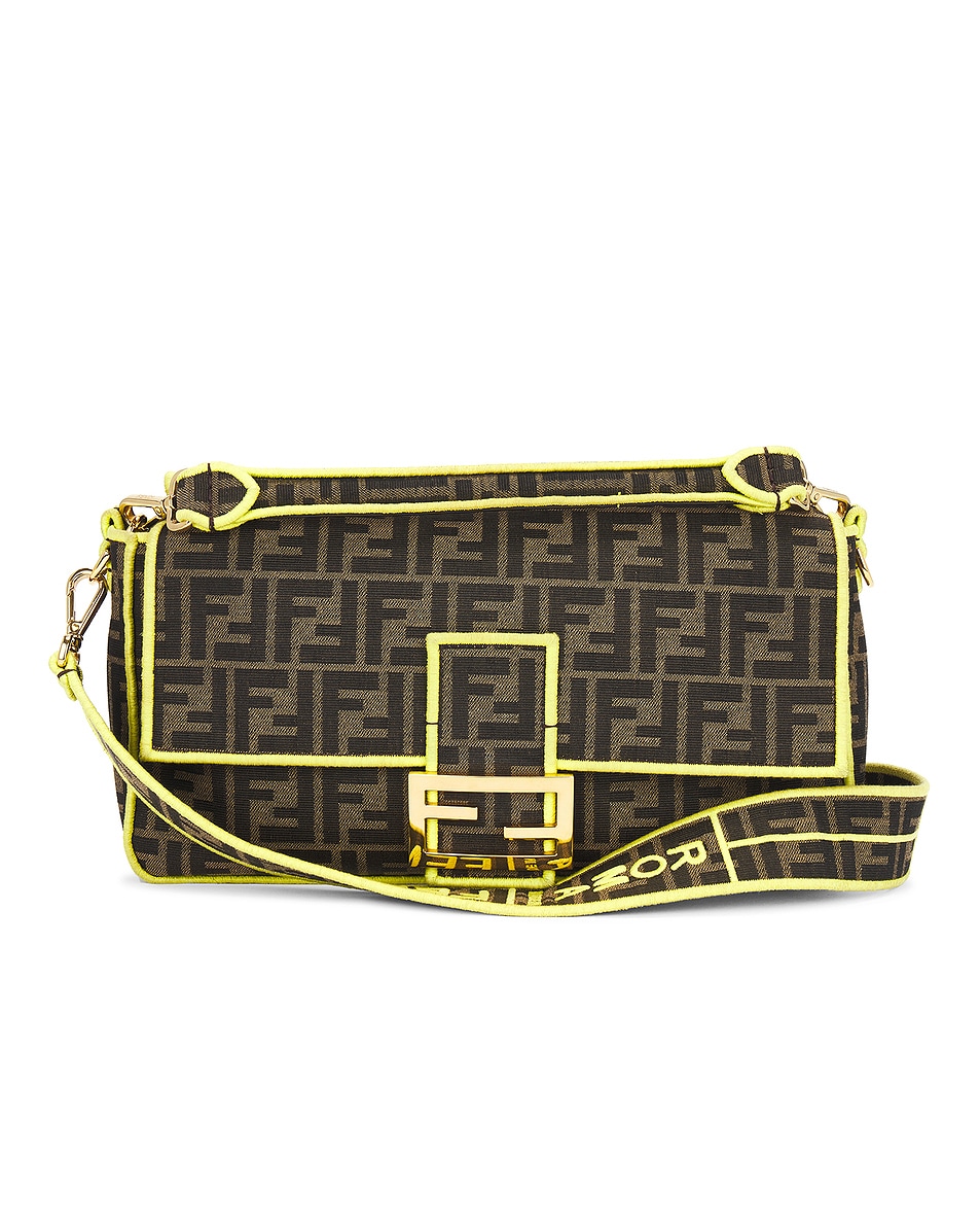 Image 1 of FWRD Renew Fendi Zucca Mama Baguette Shoulder Bag in Brown